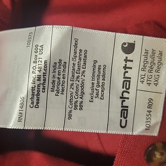 Carhartt Men's Rugged Flex Long Sleeve Work Shirt - Picture 13 of 13